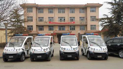 次日清晨躍迪電動(dòng)巡邏車饒陽(yáng)縣住建局配備現(xiàn)場(chǎng)